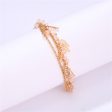 18K Gold-Plated Leaves Layered Anklet For Cheap