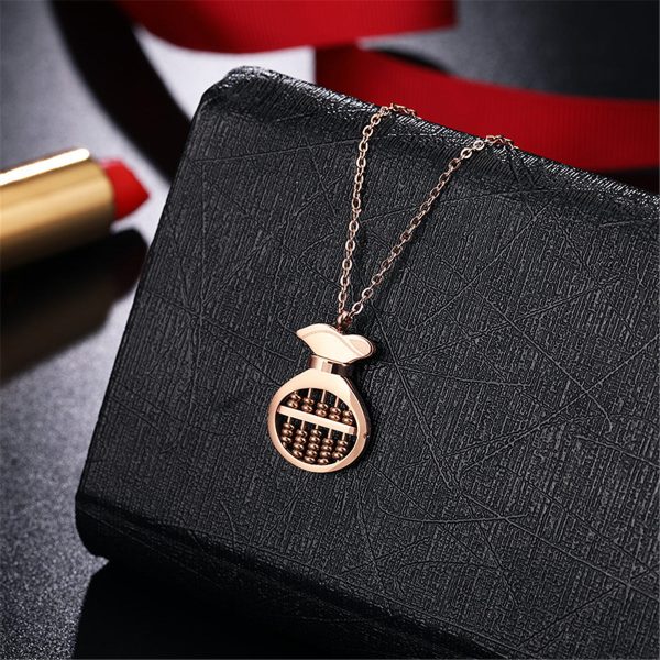 18K Rose Gold-Plated Purse Pendant Necklace on Sale