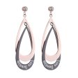 18K Rose Gold-Plated Interlocking Drop Earrings Cheap