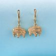 18K Gold-Plated Elephant Charm Huggie Earrings Supply