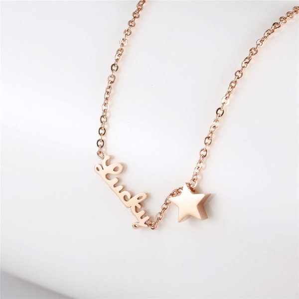 18K Rose Gold-Plated  Lucky  Star Anklet Cheap