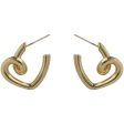 18K Gold-Plated Swirl-Heart Stud Earrings Online