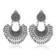 Silver-Plated Boho Intricate Drop Earrings For Discount