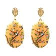 Beige Crystal & Resin 18K Gold-Plated Bird Branch Oval Drop Earrings Online Hot Sale