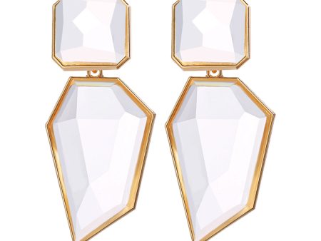 18K Gold-Plated & Acrylic Statement Drop Earring Discount