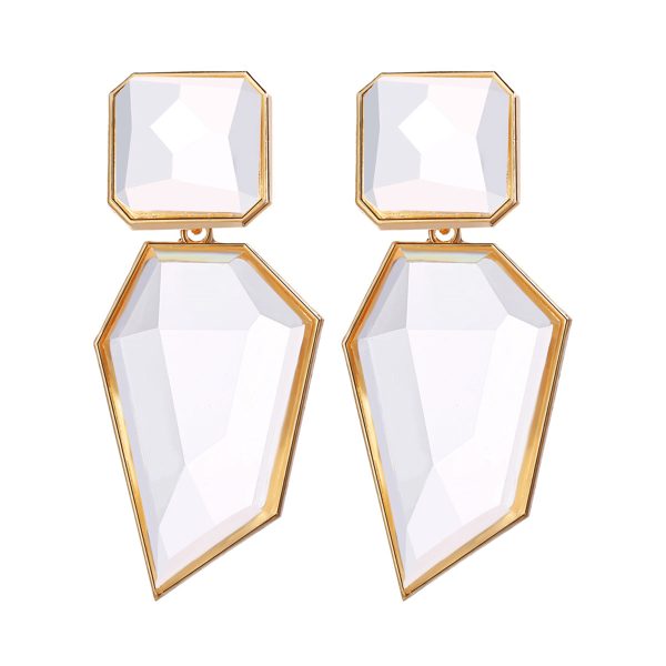 18K Gold-Plated & Acrylic Statement Drop Earring Discount