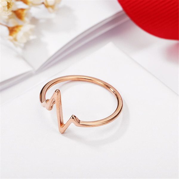 18K Rose Gold-Plated Heartbeat Band Discount