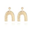 18K Gold-Plated Pebbled Arc Drop Earrings on Sale