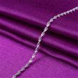 Silver-Plated Rope Chain Anklet Fashion