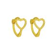 18K Gold-Plated Twine Heart Huggie Earrings Online now