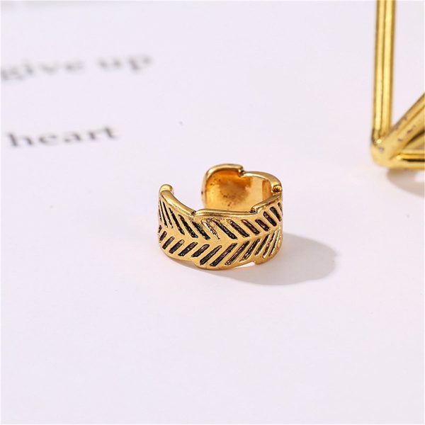 18K Gold-Plated Leaf Ear Cuff Fashion