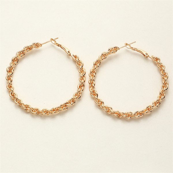 18K Gold-Plated Twine Hoop Earrings Online