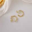 18K Gold-Plated Twine Clip-On Earrings For Sale