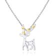 Two-Tone Deer Pendant Necklace Online