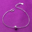 Silver-Plated Frosted Bead Charm Anklet Supply