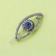 Cubic Zirconia & Silver-Plated Evil Eye Hair Clip Sale