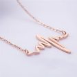 18K Rose Gold-Plated Heartbeat Pendant Necklace Online Hot Sale