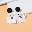 Black & White Ghost Drop Earrings Online Sale