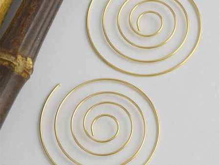 18K Gold-Plated Vortex Hoop Earrings Cheap