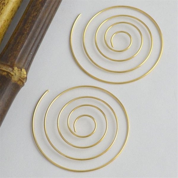 18K Gold-Plated Vortex Hoop Earrings Cheap