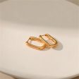 18K Gold-Plated Open Square Huggie Earrings Online