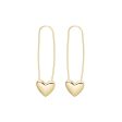 18K Gold-Plated Heart Pin Earrings Online Hot Sale