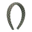 Green Wide-Edge Lattice Headband For Sale