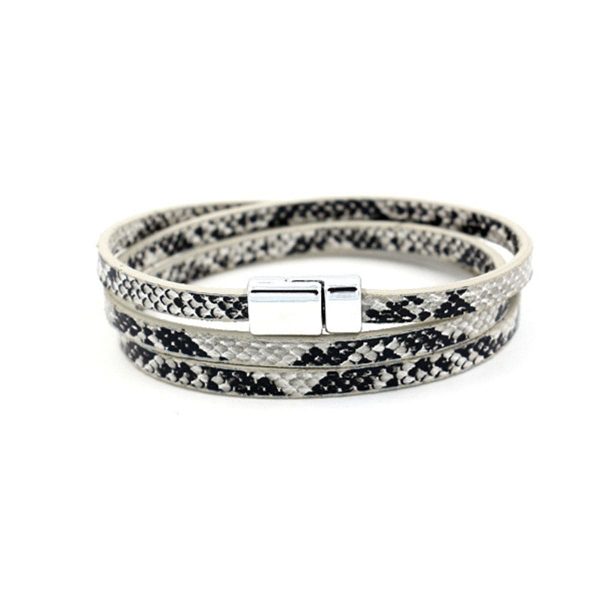 White Serpentine Layered 0.2   Bracelet Supply