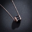 Black Ceramic & 18K Rose Gold-Plated Coil Pendant Necklace Hot on Sale