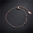 18K Rose Gold-Plated Beaded Station Anklet Online now