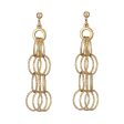 18K Gold-Plated Ring Chain Drop Earrings Supply