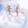 18K Rose Gold-Plated Queen Coin Hoop Earring Online