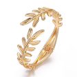 18K Gold-Plated Rattan Bypass Bangle Online now