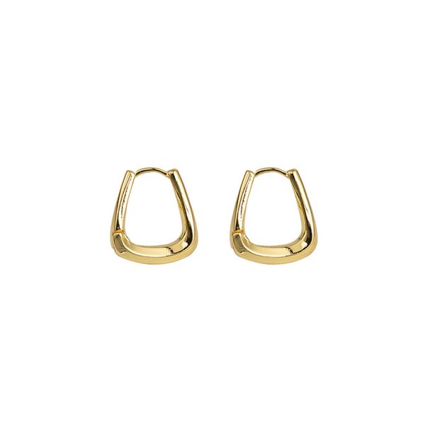 18K Gold-Plated U-Shape Huggie Earrings Hot on Sale