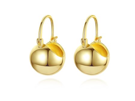 18K Gold-Plated Ball Huggie Earrings Online Sale