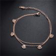 18K Rose Gold-Plated Gingko Leaves Charm Bracelet Online