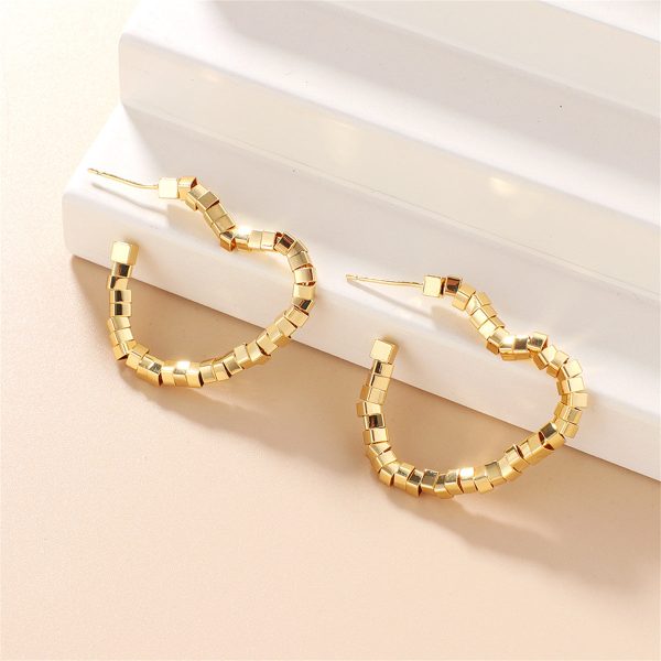 18K Gold-Plated Heart Hoop Earrings Online now