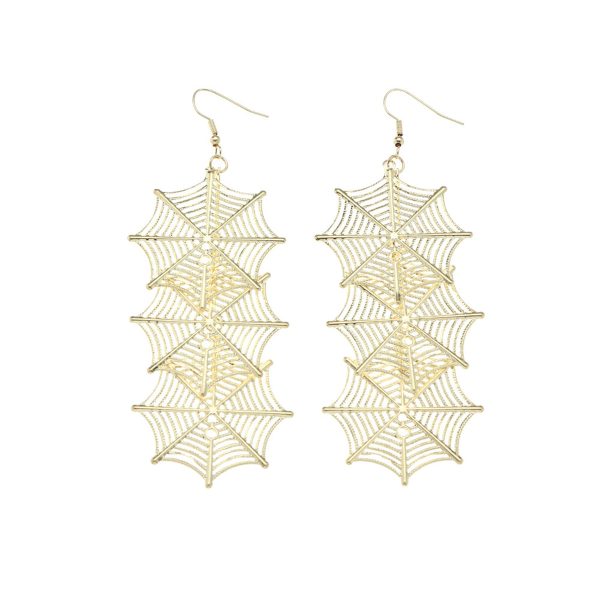 18K Gold-Plated Linked Cobweb Drop Earrings Online Hot Sale