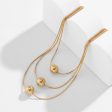 18K Gold-Plated Ball Necklace Set Supply