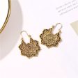 18K Gold-Plated Openwork Flower Drop Earrings Discount