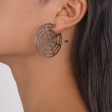 Black Cobweb & Spider Asymmetrical Huggie Earring Discount