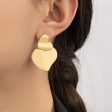 18K Gold-Plated Double Heart Drop Earrings Cheap