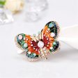 18K Gold-Plated Cubic Zirconia Butterfly Brooch For Discount