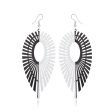 Black & White Abstract Wing Drop Earrings Hot on Sale