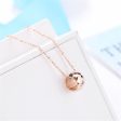 18K Rose Gold-Plated Cut Ball Pendant Necklace Cheap