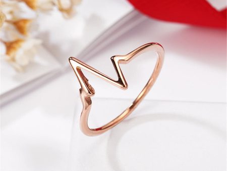 18K Rose Gold-Plated Heartbeat Band Discount