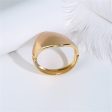 18K Gold-Plated Oval Face Hinge Bangle Online