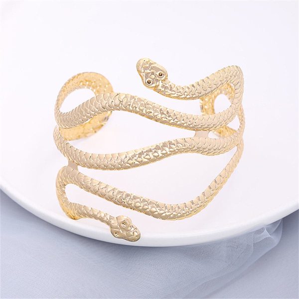 18K Gold-Plated Serpentine Arm Cuff Cheap