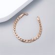 18K Rose Gold-Plated Curb Chain Bracelet Fashion