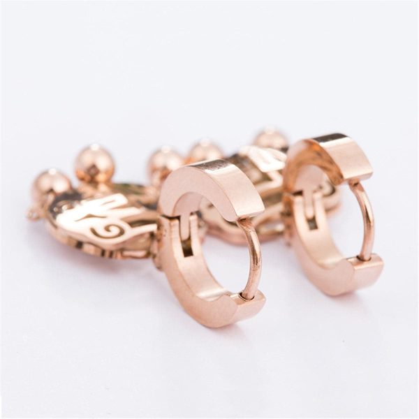 18K Rose Gold-Plated Lock Of Longevity Drop Earrings For Discount